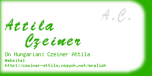attila czeiner business card